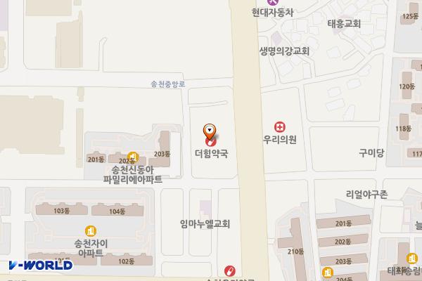 파인트리몰 위치 지도 — 전북특별자치도 전주시 덕진구 송천중앙로 225