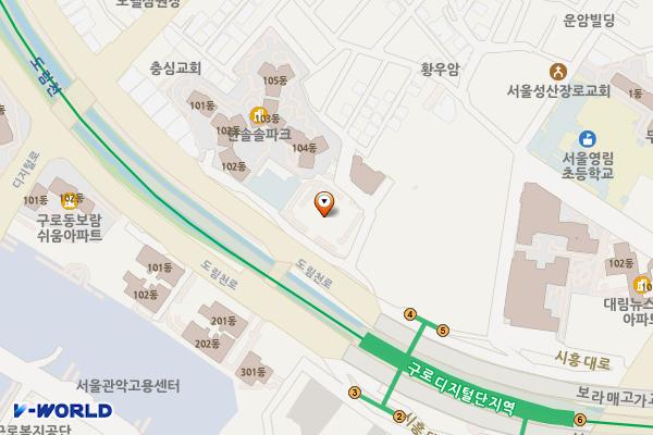 G밸리소홈 위치 지도 — 서울특별시 영등포구 도림천로19길 11