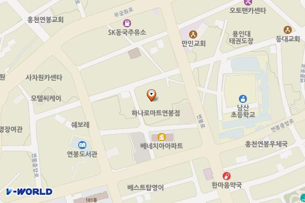 홍천 하나로마트 연봉점 위치 지도 — 강원특별자치도 홍천군 홍천읍 연봉로4길 5