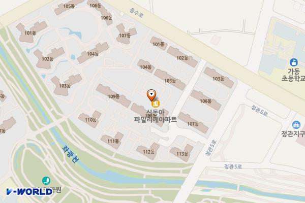 부산정관 신동아 파밀리에 아파트 – 1 위치 지도 — 부산광역시 기장군 정관읍 정관5로 75