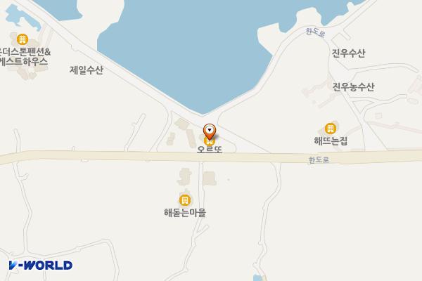 오르또 위치 지도 — 제주특별자치도 서귀포시 성산읍 한도로 117