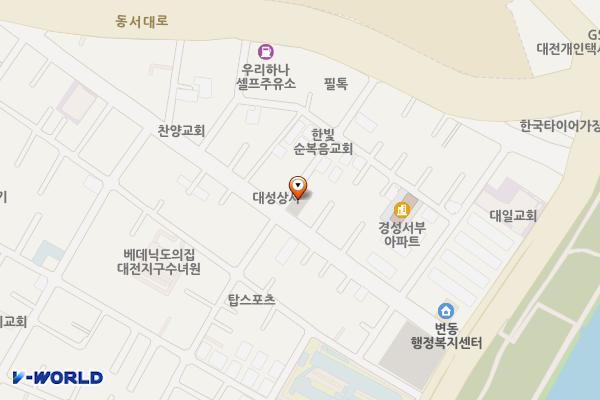 변동제4공한지무료주차장 위치 지도 — 대전광역시 서구 변동 3-13