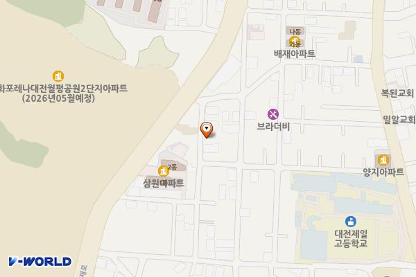 도마제3공한지무료주차장 위치 지도 — 대전광역시 서구 도마동 479-1