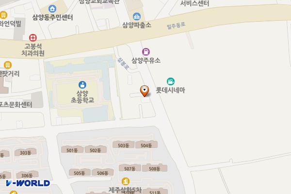 메가박스_삼화점 위치 지도 — 제주특별자치도 제주시 삼봉로 11