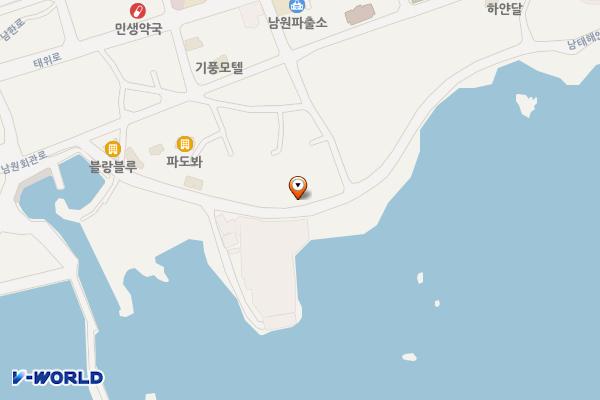 제주어향원 위치 지도 — 제주특별자치도 서귀포시 남원읍 남태해안로 155