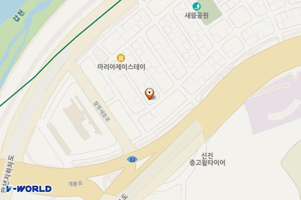 월평제3공한지무료주차장 위치 지도 — 대전광역시 서구 월평동 1439