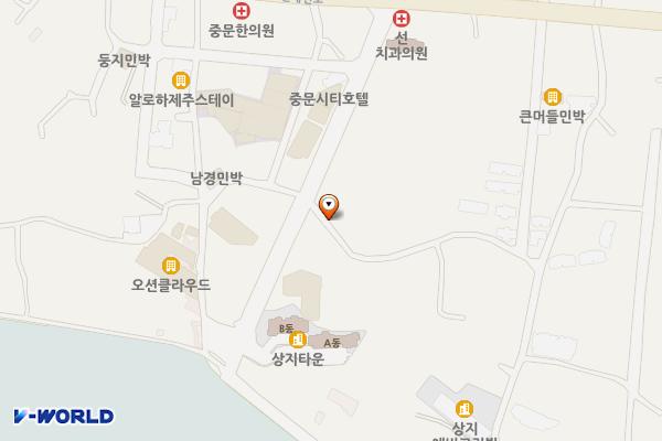 제주 중문 민영 주차장(오일 시장) 위치 지도 — 제주특별자치도 서귀포시 중문상로18번길 1