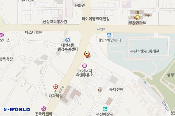 유엔공원 EV충전소(맘차지) 위치 지도 — 부산광역시 남구 석포로 134