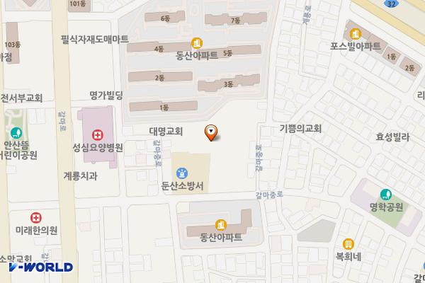 갈마2동공영주차장 위치 지도 — 대전광역시 서구 갈마동 343-28