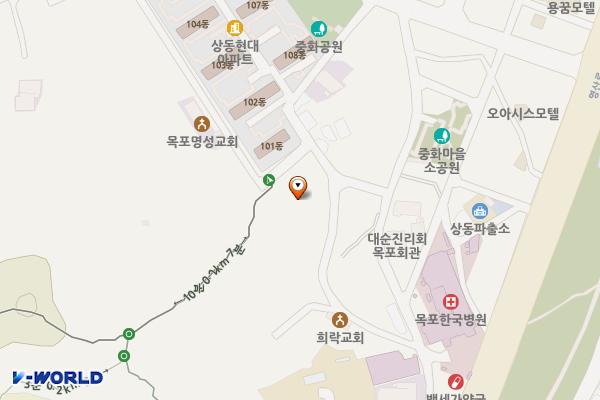 한국병원 급속충전기 위치 지도 — 전남광주통합특별시 목포시 영산로 483
