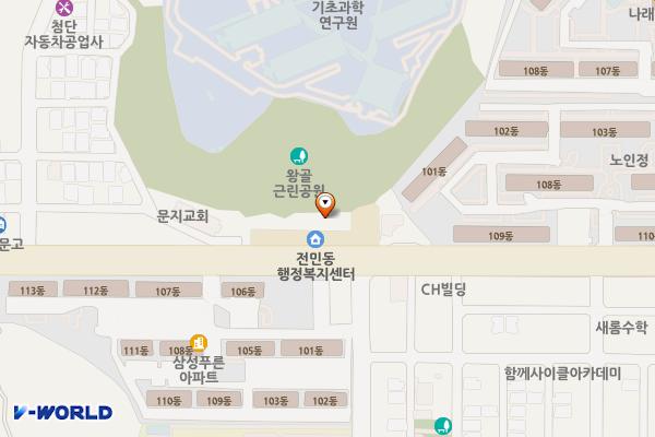 금강로하스 산호빛공원 공영주차장 위치 지도 — 대전광역시 대덕구 대덕대로1527번길 200금강로하스 산호빛공원 공영주차장