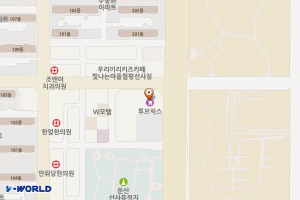 스타게이트씨네몰 주차장 위치 지도 — 대전광역시 서구 대덕대로 325