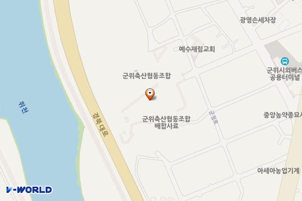 군위축산농협 로컬푸드직매장 위치 지도 — 대구광역시 군위군 군위읍 군청로 49-33
