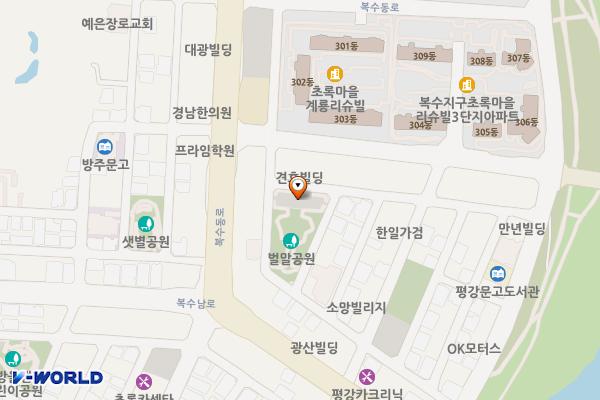 복수동제2공영주차장 위치 지도 — 대전광역시 서구 복수동 645