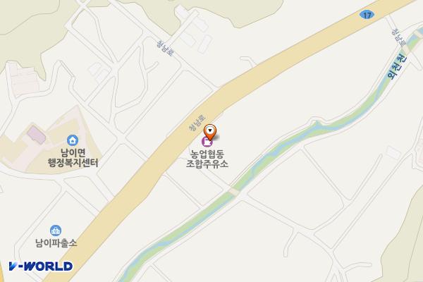남청주농협 주유소 위치 지도 — 충청북도 청주시 서원구 남이면 청남로 1234