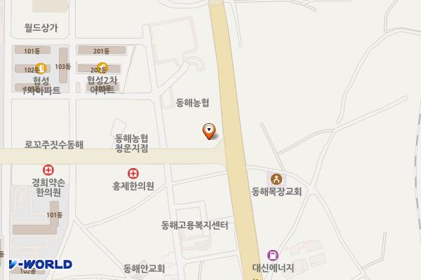동해농협 하나로마트사업소 위치 지도 — 강원특별자치도 동해시 청운1길 73