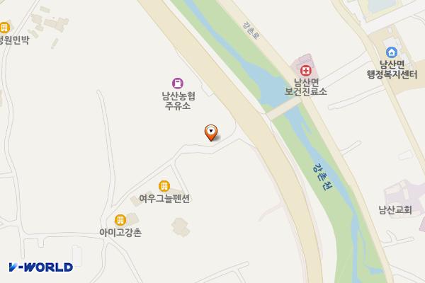 남산농협 하나로마트 위치 지도 — 강원특별자치도 춘천시 남산면 보매기1길 62-25