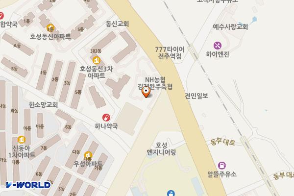 전주김제완주축협 한우명품관 위치 지도 — 전북특별자치도 전주시 덕진구 견훤로 515