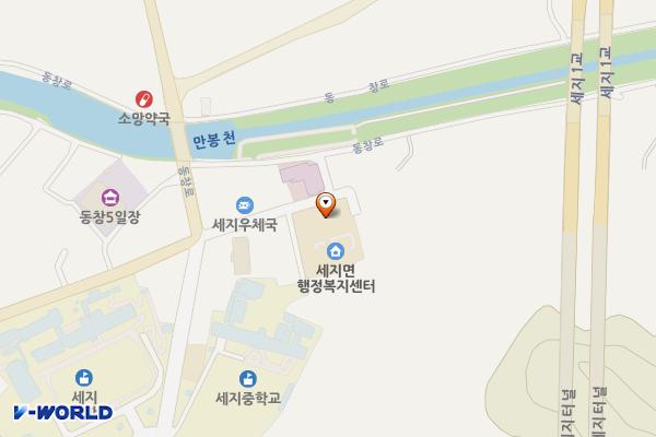 세지면사무소 위치 지도 — 전남광주통합특별시 나주시 세지면 동창로 130-12