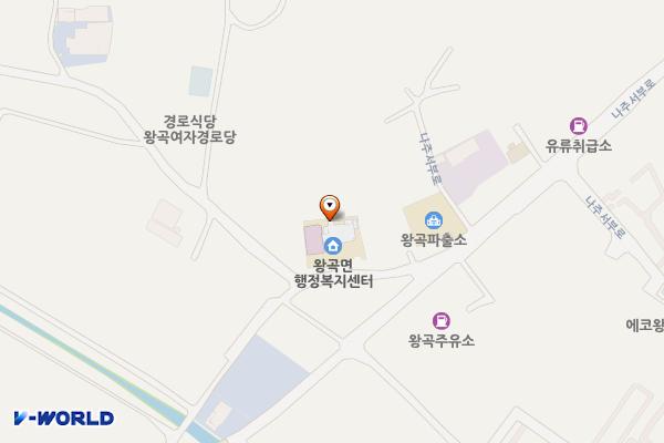 왕곡면사무소 위치 지도 — 전남광주통합특별시 나주시 왕곡면 터진목길 10
