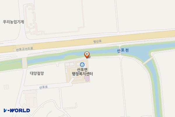 산포면사무소 위치 지도 — 전남광주통합특별시 나주시 산포면 산포로 468-15