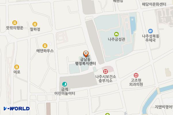 나주목문화관 위치 지도 — 전남광주통합특별시 나주시 금성관길 15