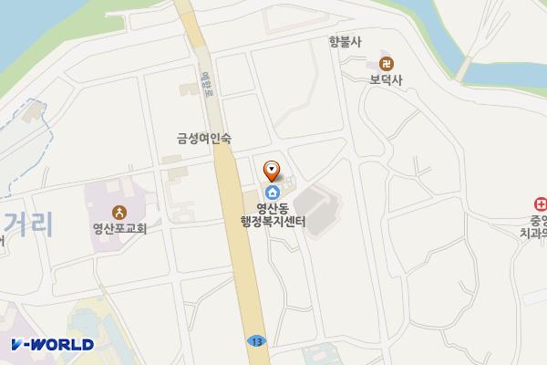 영산동 행정복지센터 위치 지도 — 전남광주통합특별시 나주시 예향로 3872