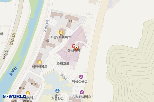 창원 동서병원 충전소 위치 지도 — 경상남도 창원시 마산회원구 내서읍 호원로 265