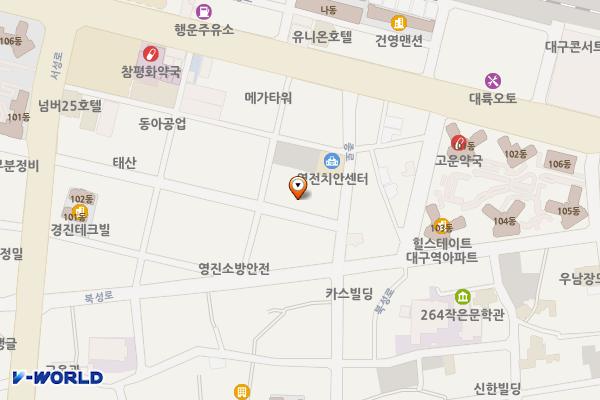 대구 중구청 관리공영주차장 급속충전소 위치 지도 — 대구광역시 중구 종로 99
