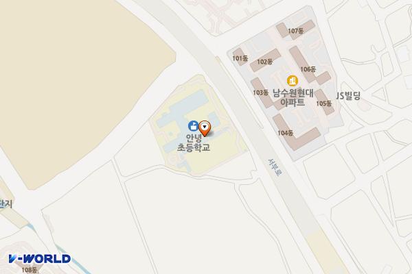 화성 안녕초등학교 위치 지도 — 경기도 화성시 화산로 2