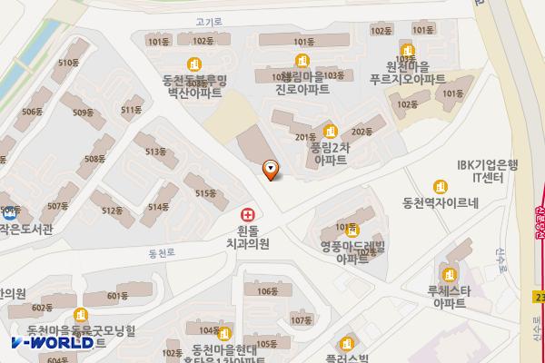 용인 동천하우스인오피스텔 위치 지도 — 경기도 용인시 수지구 신수로783번길 34