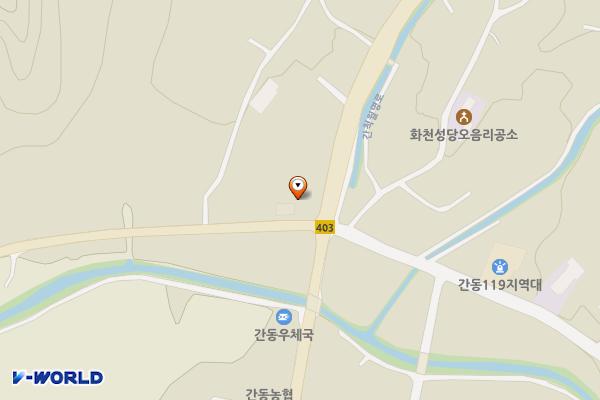 화천 오음리CU점 급속충전소 위치 지도 — 강원특별자치도 화천군 간동면 파로호로 1183