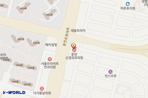 동탄블랑파크-7KW 위치 지도 — 경기도 화성시 동탄순환대로14길 7