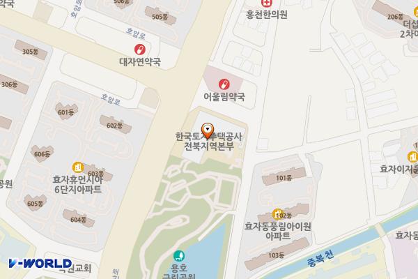 한국토지주택공사 LH전북지역본부 위치 지도 — 전북특별자치도 전주시 완산구 홍산로 158