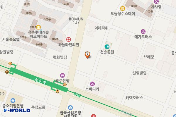 성동 성수아카데미타워 1 위치 지도 — 서울특별시 성동구 성수이로 118