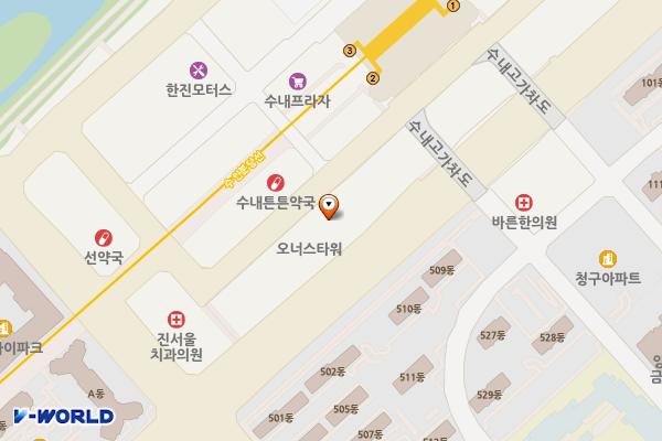성남 삼라마이다스빌관리단 위치 지도 — 경기도 성남시 분당구 황새울로200번길 32