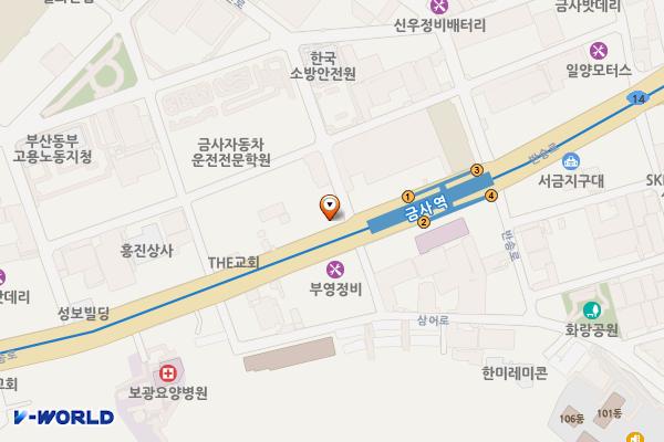부산 삼화상사 위치 지도 — 부산광역시 금정구 반송로 461