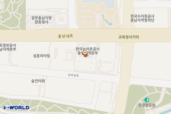 홍성 한국농어촌공사 충남지역본부(급속) 위치 지도 — 충청남도 홍성군 홍북읍 충남대로 60