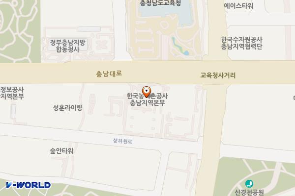 홍성 한국농어촌공사 충남지역본부(완속) 위치 지도 — 충청남도 홍성군 홍북읍 충남대로 60