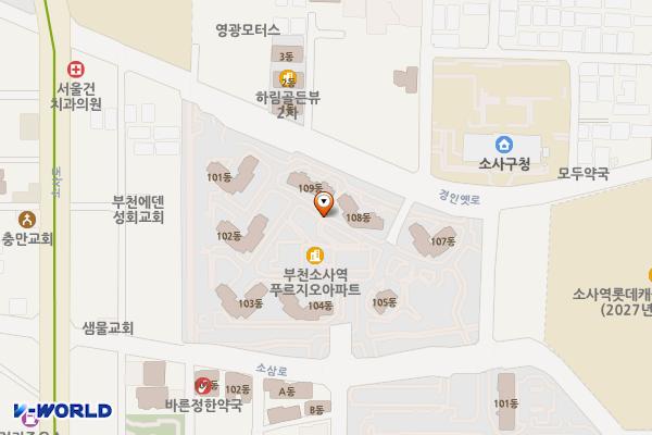 부천 작은별노외(부천도시공사) 위치 지도 — 경기도 부천시 소사구 소삼로 60