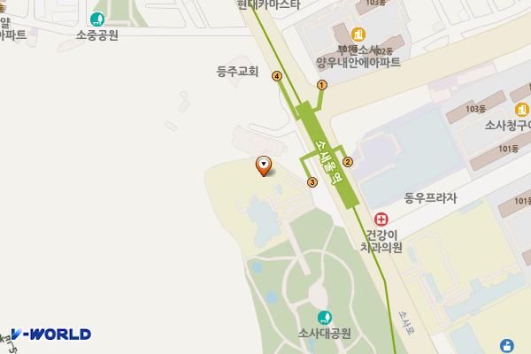 부천 소사근린공원공영주차장 급속50 (부천도시공사) 위치 지도 — 경기도 부천시 소사구 소사로 111