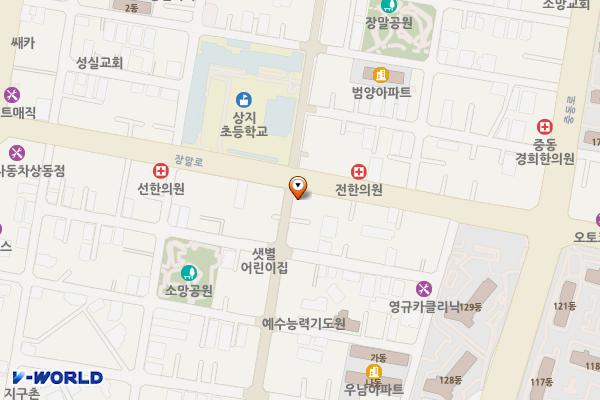 상동철골공영주차장 전기차충전소(부천도시공사) 위치 지도 — 경기도 부천시 원미구 석천로60번길 63