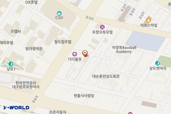 포항 보금자리모텔 위치 지도 — 경상북도 포항시 남구 중흥로70번길 8
