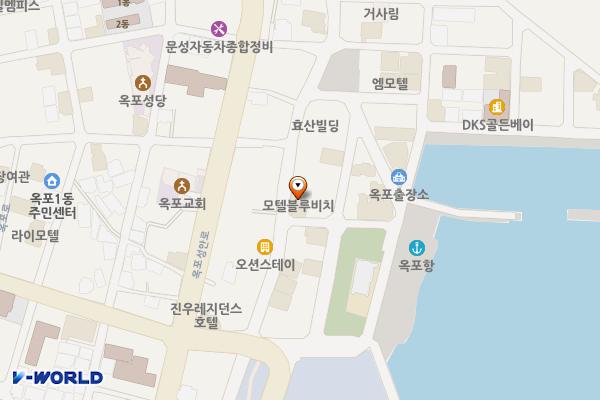 거제 블루비치모텔 위치 지도 — 경상남도 거제시 옥포로6길 16