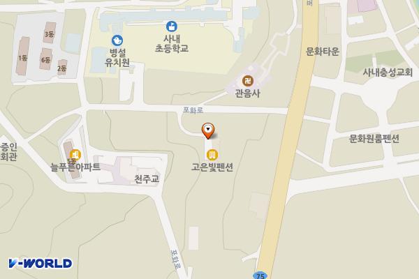 화천 고은빛펜션 위치 지도 — 강원특별자치도 화천군 사내면 포화로 1137-21