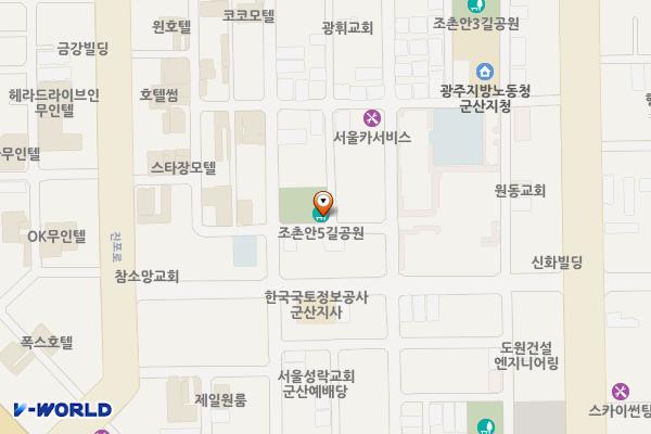 군산 우형스크린 위치 지도 — 전북특별자치도 군산시 조촌4길 47
