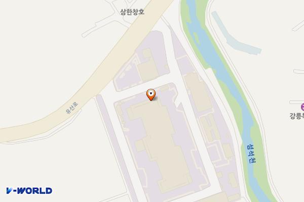 강릉 농산물도매시장 위치 지도 — 강원특별자치도 강릉시 유산로 60