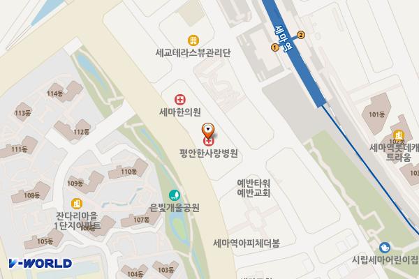 오산 세교씨엘타워 위치 지도 — 경기도 오산시 수목원로 606