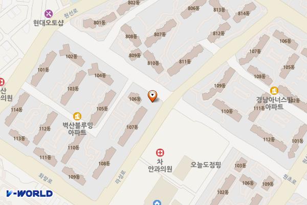 안산 벽산블루밍상가 위치 지도 — 경기도 안산시 단원구 원초로 24