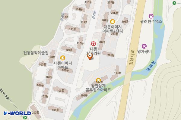 마산 삼계우노프라자 위치 지도 — 경상남도 창원시 마산회원구 내서읍 광려로 41